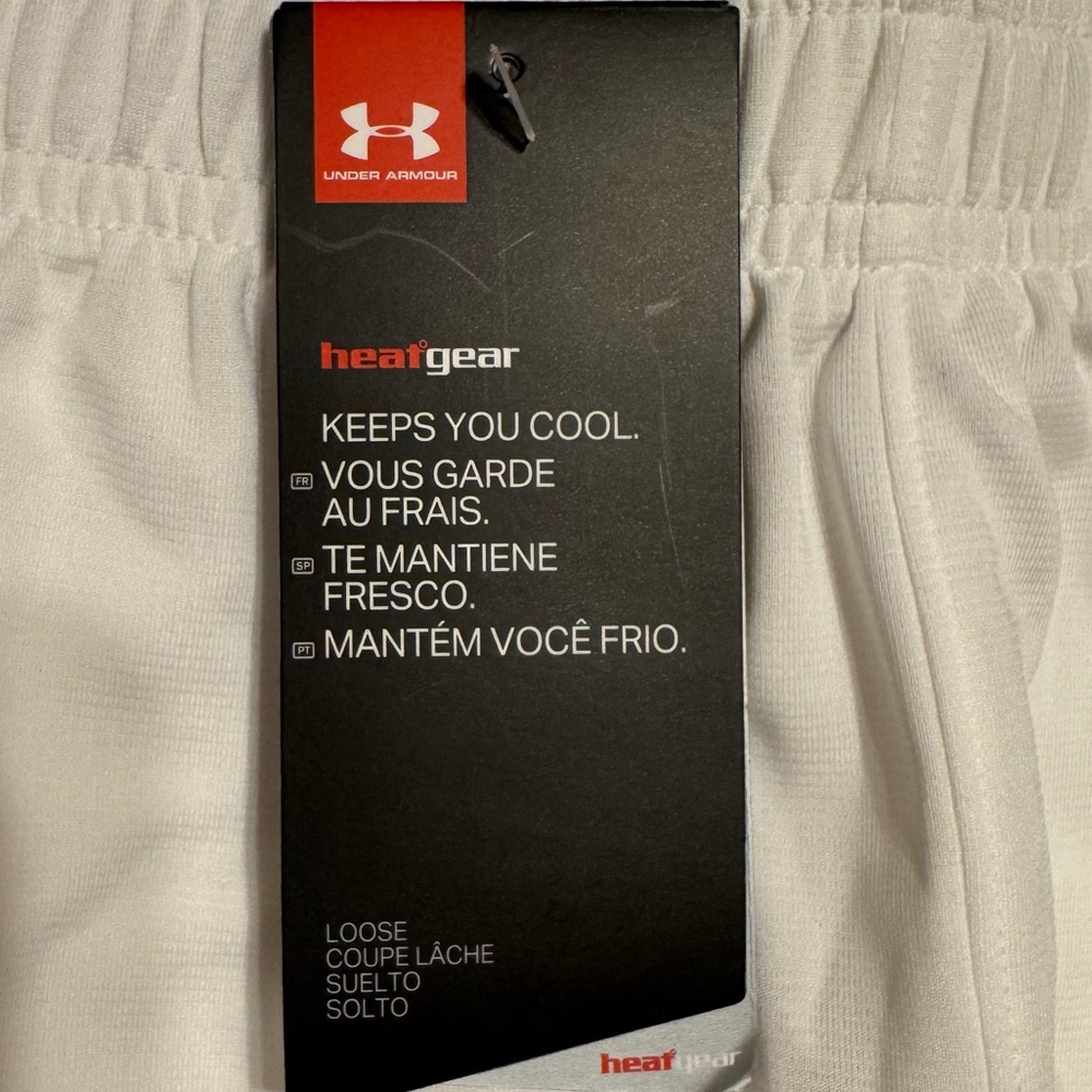 Under Armour Women’s Size Large Athletic White Shorts - Picture 2 of 8